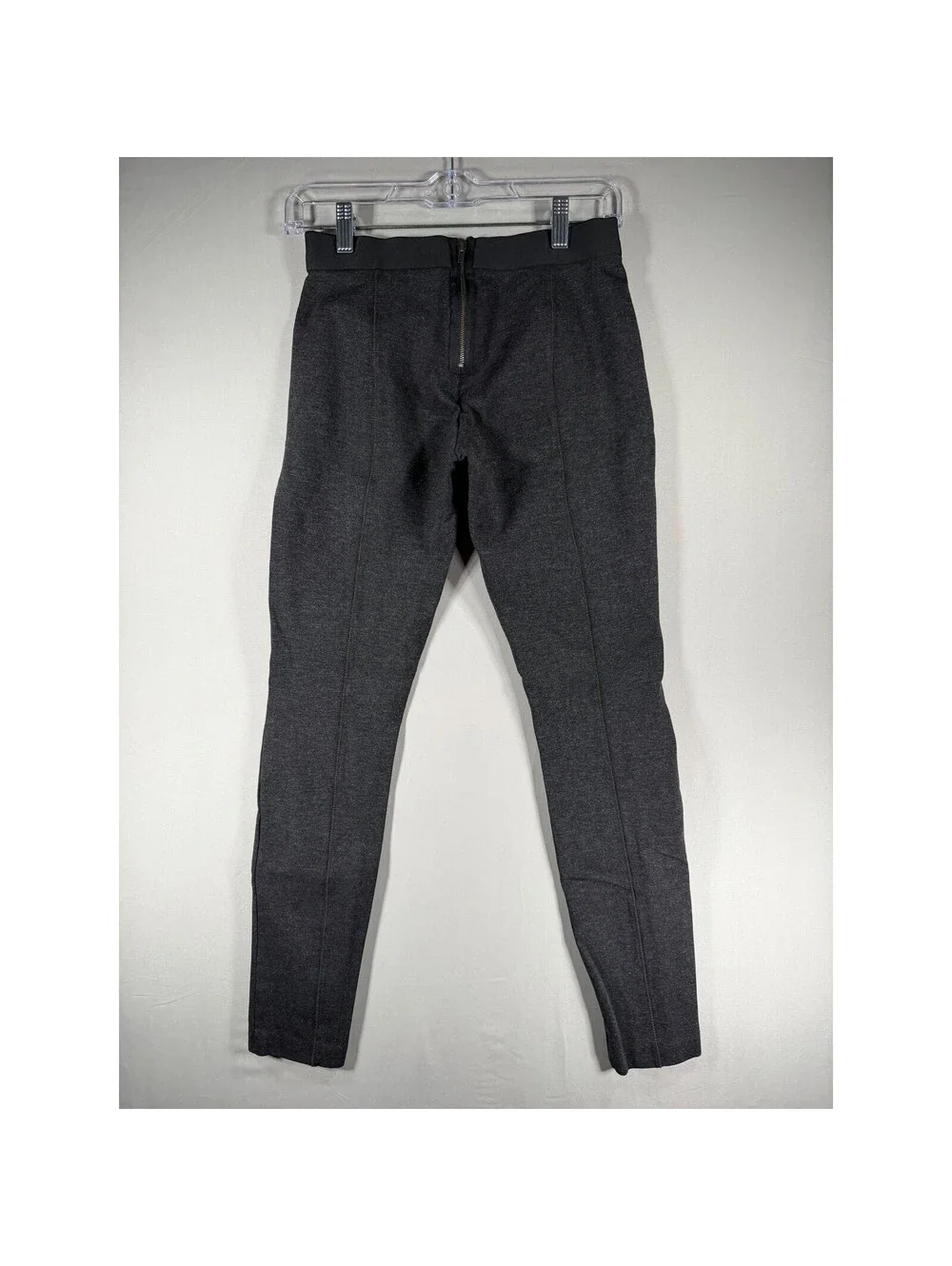 J.Crew Pixie Pant Charcoal Gray Ponte Knit Back Zip Leggings 31090 Womens 2R